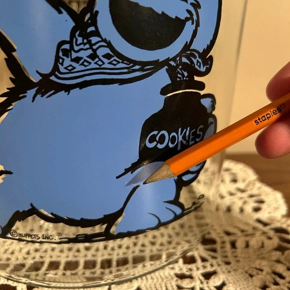 Glass Cookie Monster 'The Great Cookie Chief' Cookie Jar Muppets - Picture 2 of 6